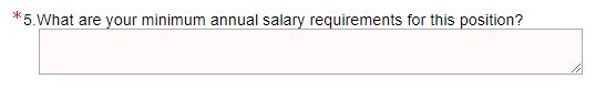 Salary expectations sample photo