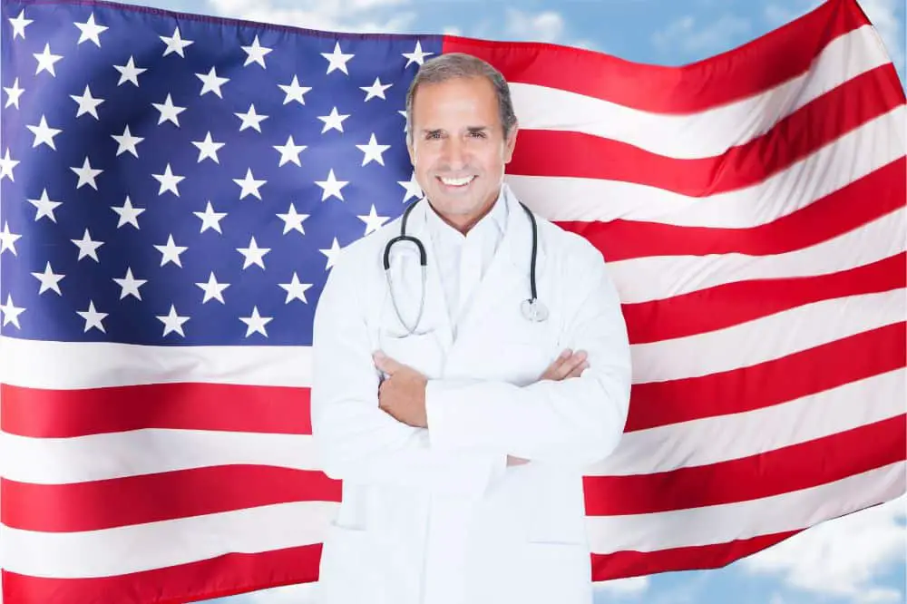doctor and american flag