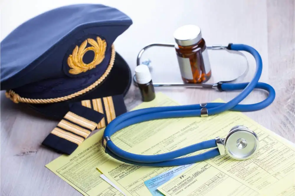 Pilot hat and stethoscope