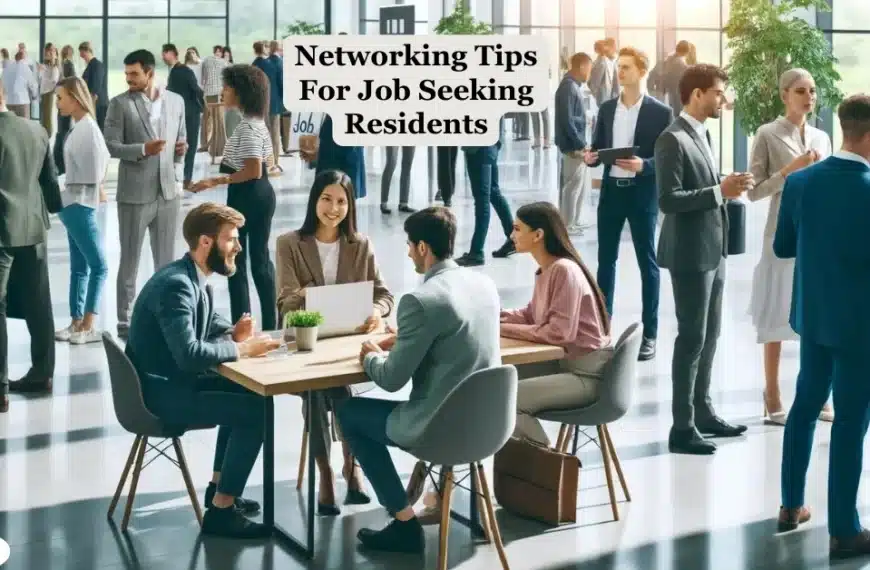 Networking Tips For Job Seeking Residents